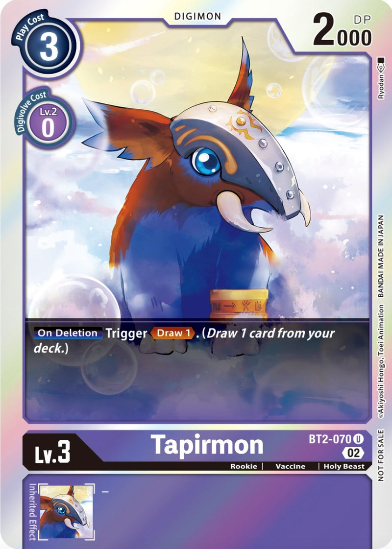 Tapirmon [BT2-070] (Official Tournament Pack Vol.8) [Release Special Booster Promos] - Destination Retro