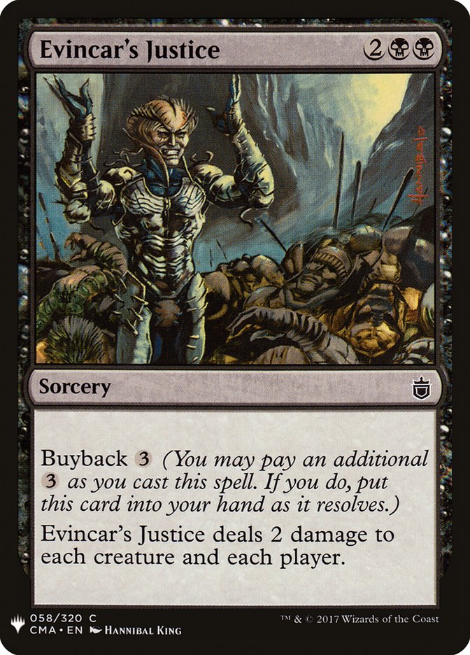 Evincar's Justice [Mystery Booster] - Destination Retro