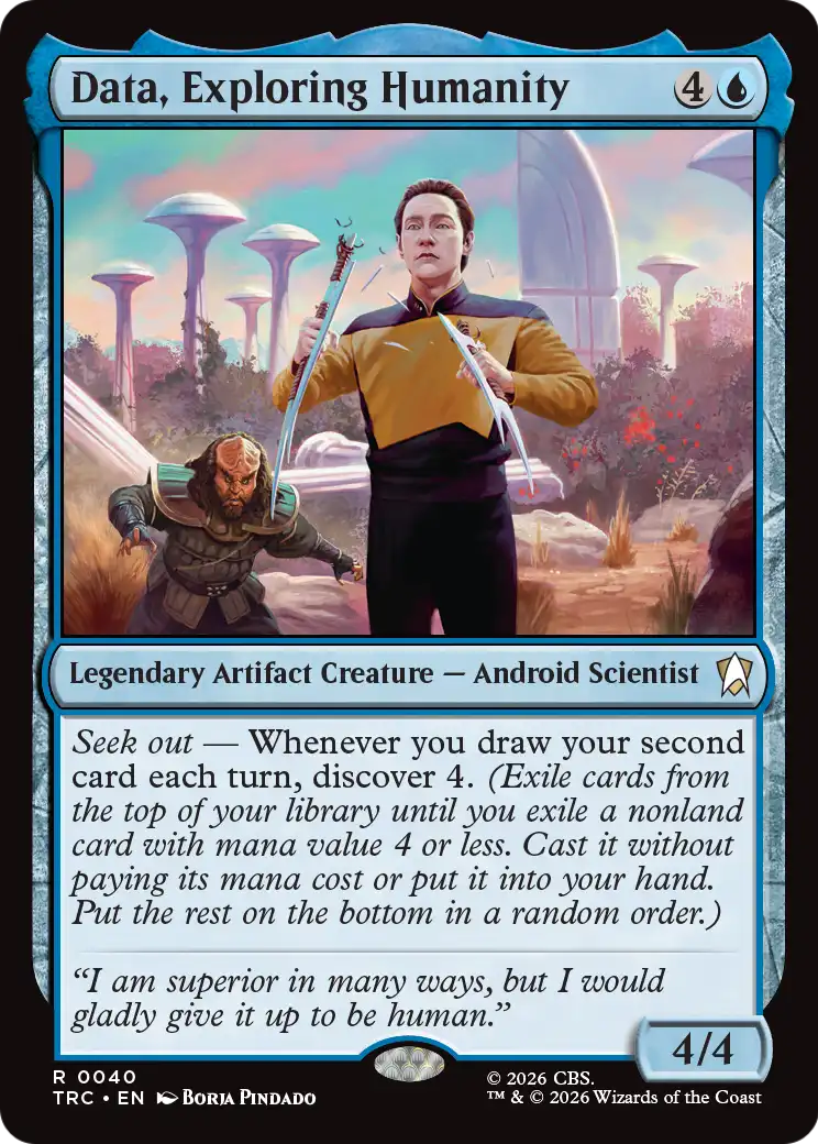 Data, Exploring Humanity (Surge Foil) [Star Trek Commander] - Destination Retro