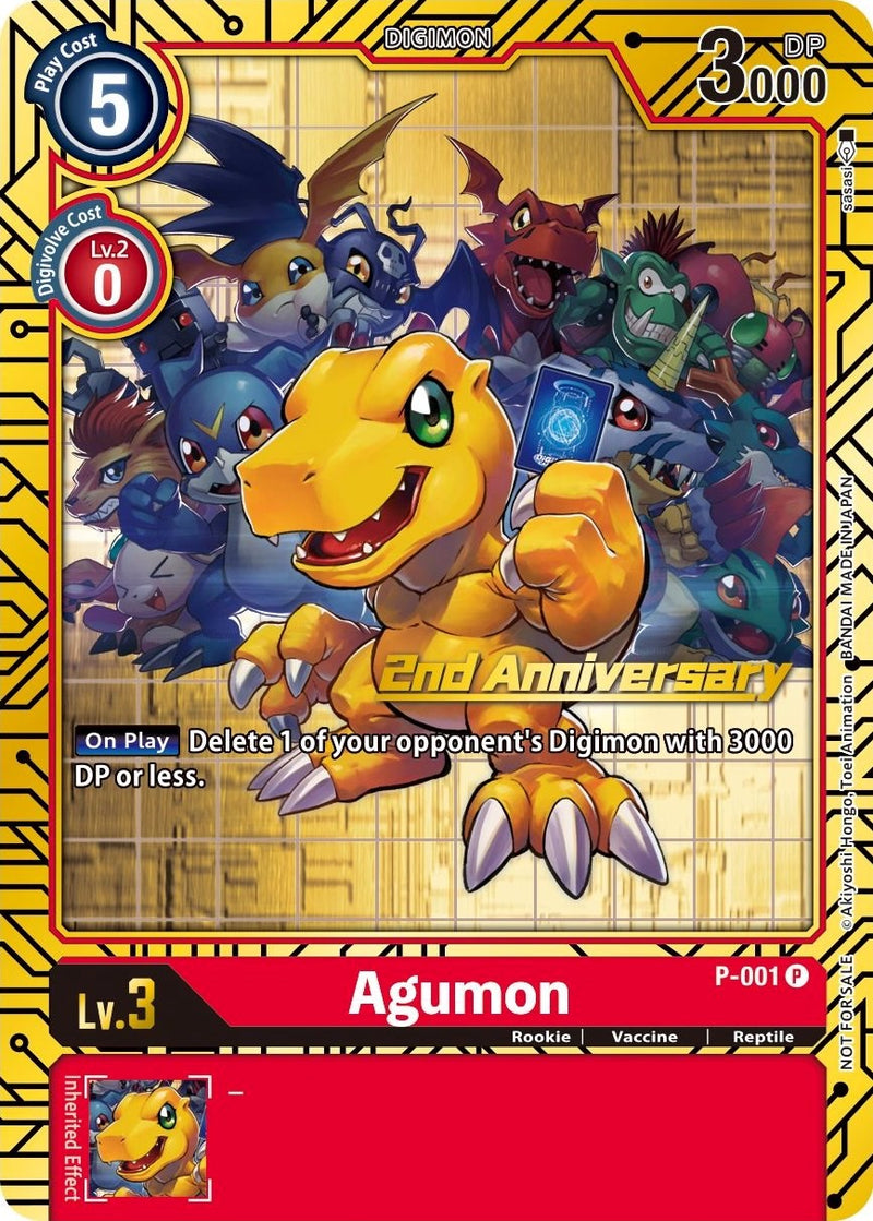 Agumon [P-001] (2nd Anniversary Card Set) [Promotional Cards] - Destination Retro