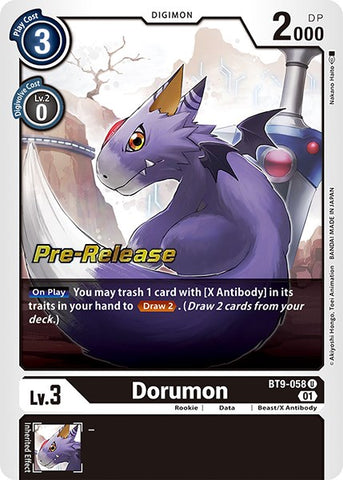 Dorumon [BT9-058] [X Record Pre-Release Promos] - Destination Retro