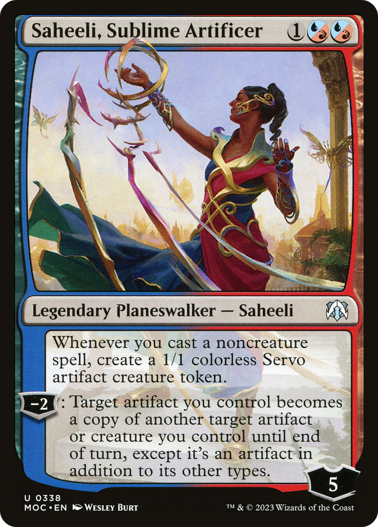 Saheeli, Sublime Artificer [March of the Machine Commander] - Destination Retro