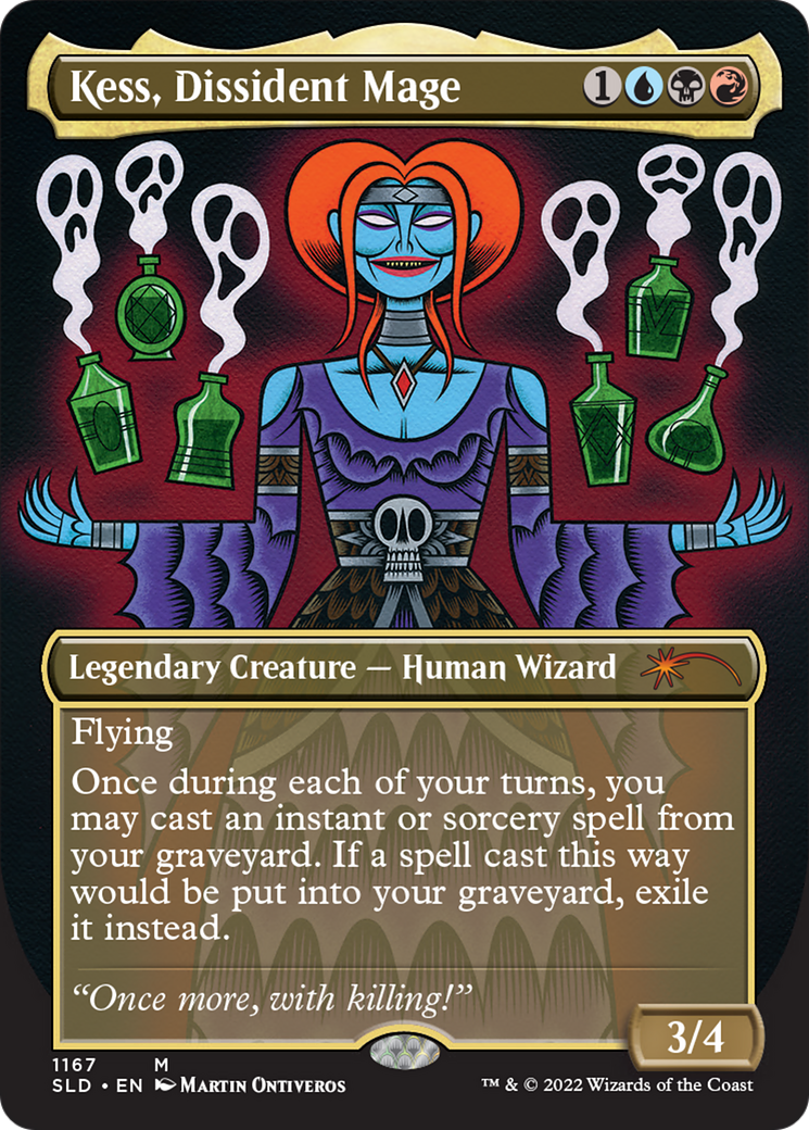 Kess, Dissident Mage (Borderless) [Secret Lair Drop Series] - Destination Retro