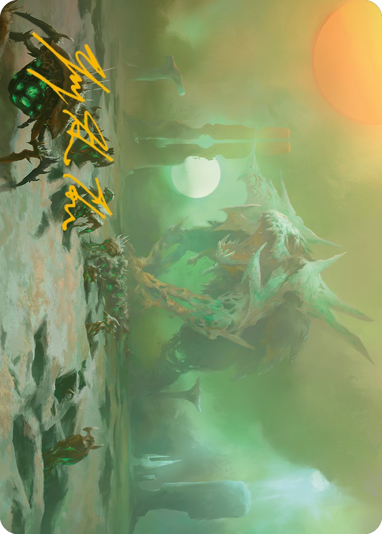Green Sun's Twilight Art Card (Gold-Stamped Signature) [Phyrexia: All Will Be One Art Series] - Destination Retro