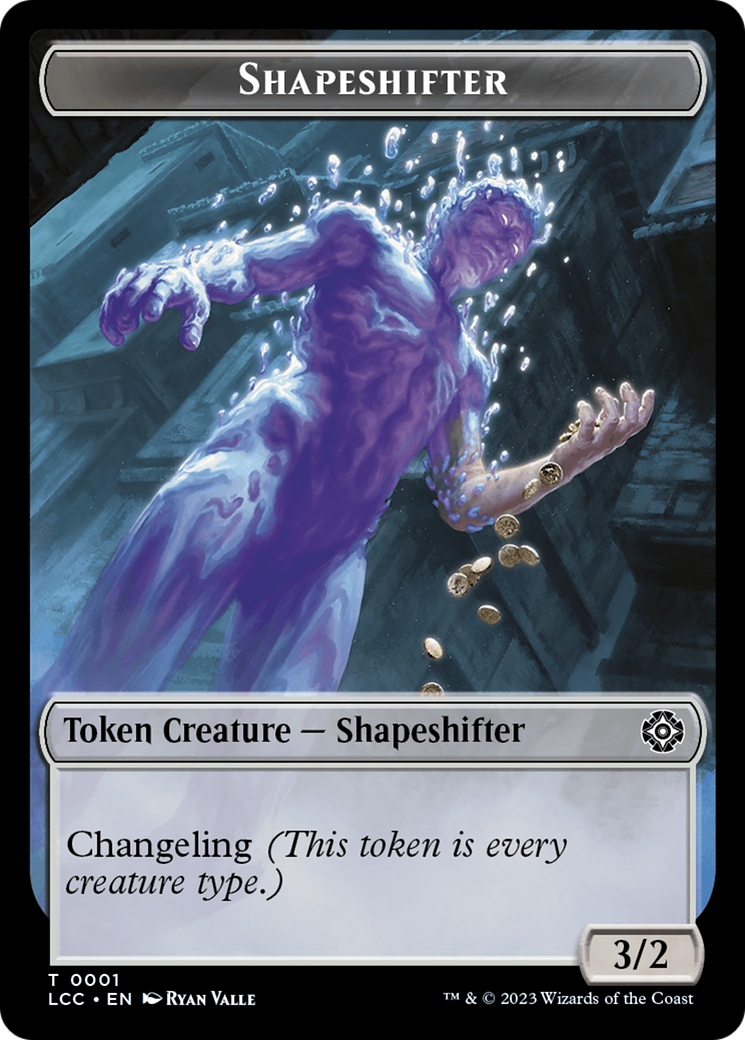Salamander Warrior // Shapeshifter Double-Sided Token [The Lost Caverns of Ixalan Commander Tokens] - Destination Retro