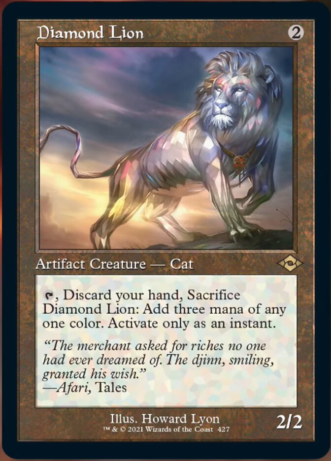 Diamond Lion (Retro Foil Etched) [Modern Horizons 2] - Destination Retro