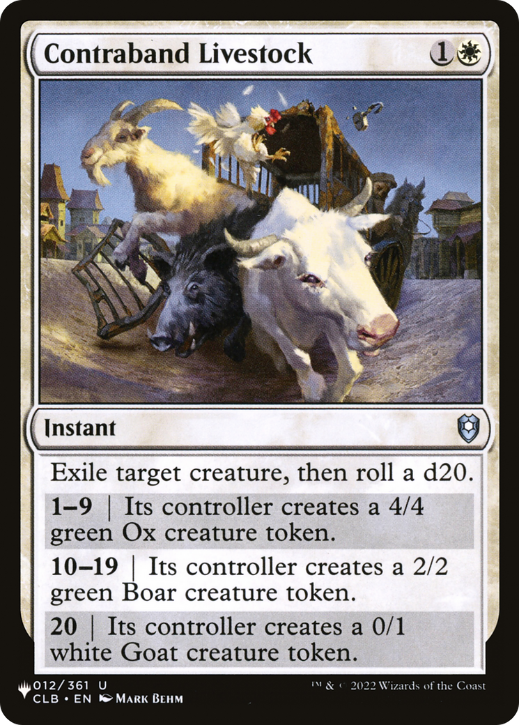 Contraband Livestock [The List] - Destination Retro