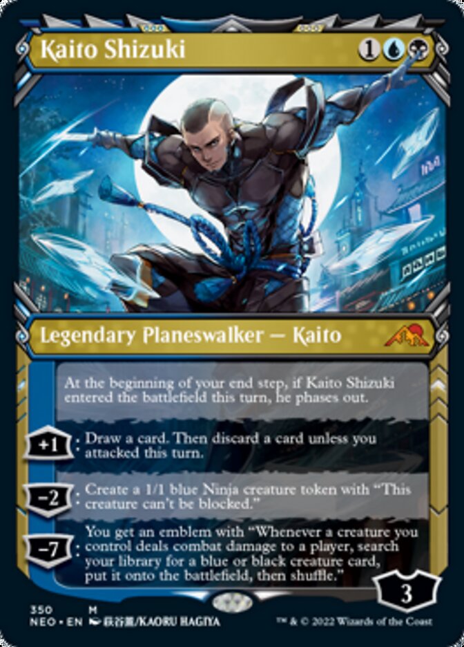Kaito Shizuki (Showcase Ninja) [Kamigawa: Neon Dynasty] - Destination Retro