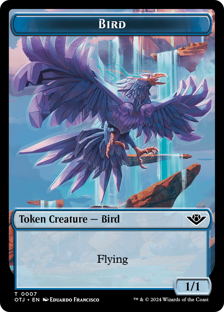 Bird // Plot Double-Sided Token [Outlaws of Thunder Junction Tokens] - Destination Retro