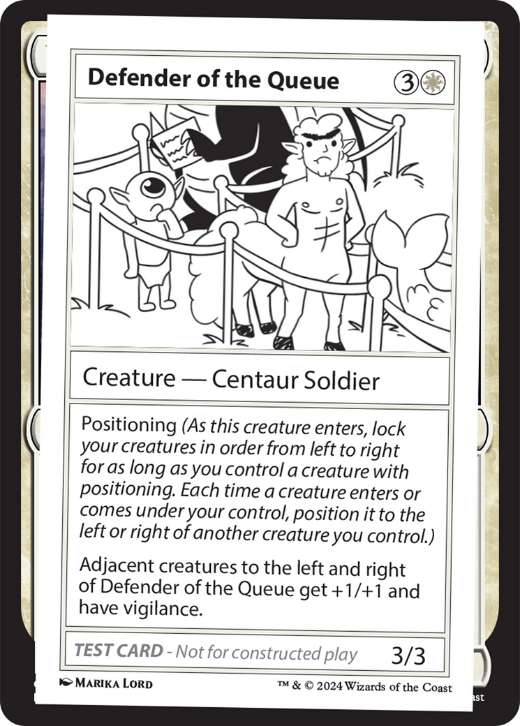 Defender of the Queue [Mystery Booster 2 Playtest Cards] - Destination Retro