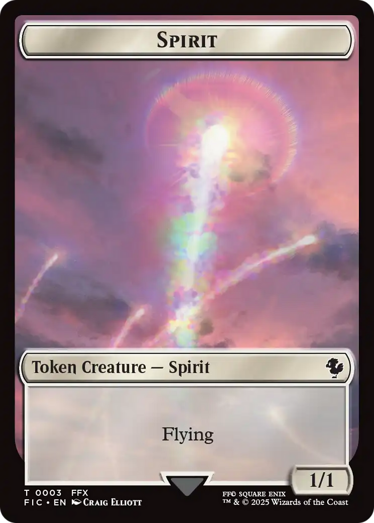 Spirit // Hero (0026) Double-Sided Token (Surge Foil) [FINAL FANTASY Commander Tokens] - Destination Retro