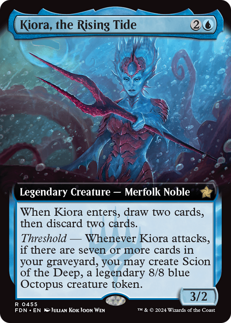 Kiora, the Rising Tide (Extended Art) [Foundations] - Destination Retro