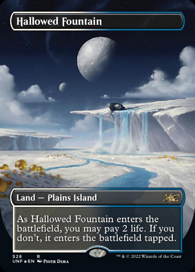 Hallowed Fountain (Borderless) (Galaxy Foil) [Unfinity] - Destination Retro