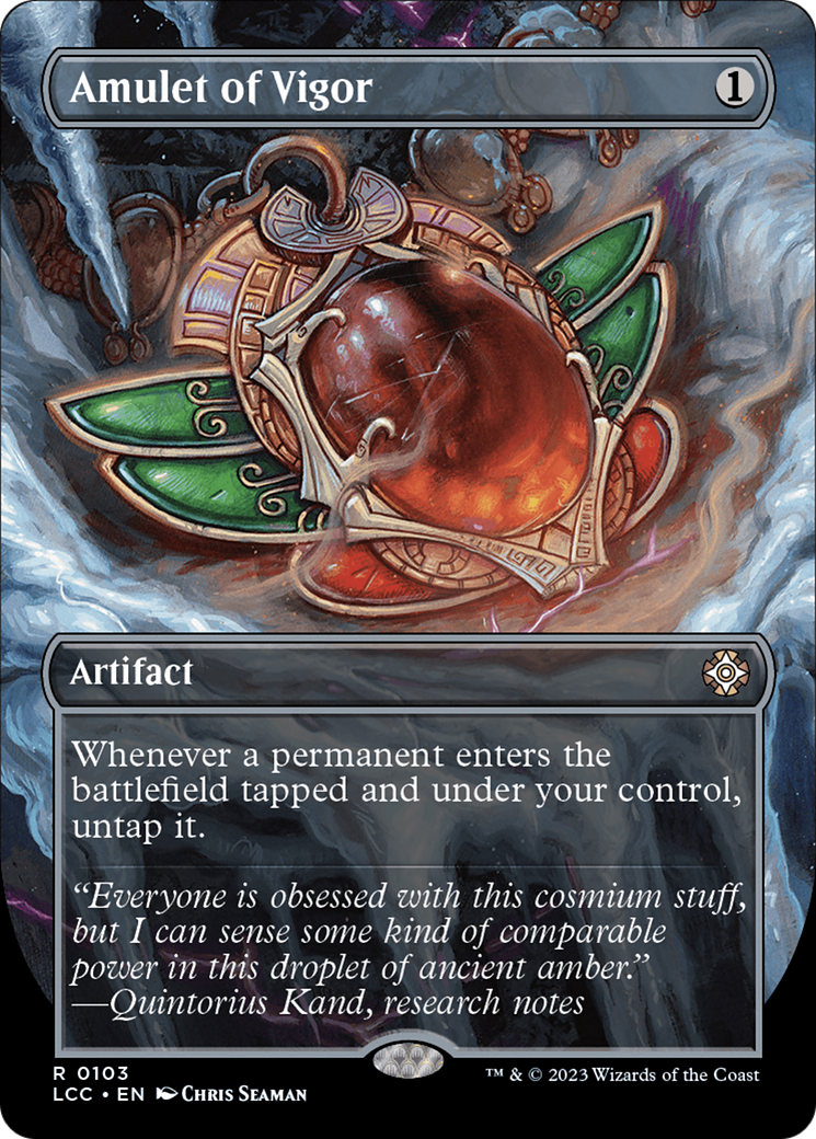 Amulet of Vigor (Borderless) [The Lost Caverns of Ixalan Commander] - Destination Retro
