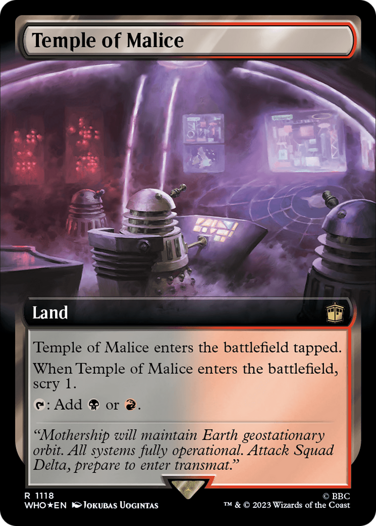 Temple of Malice (Extended Art) (Surge Foil) [Doctor Who] - Destination Retro