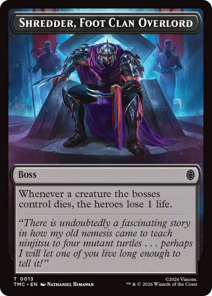 Shredder, Foot Clan Overlord [Teenage Mutant Ninja Turtles Commander Tokens] - Destination Retro