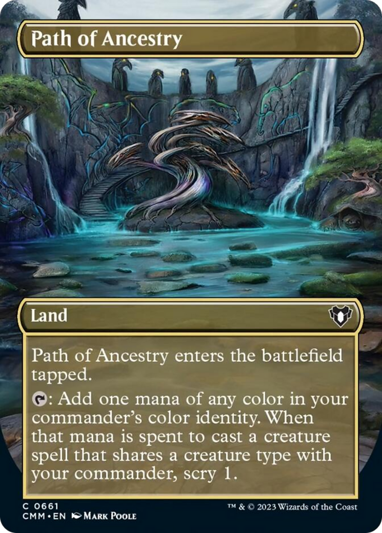 Path of Ancestry (Borderless Alternate Art) [Commander Masters] - Destination Retro