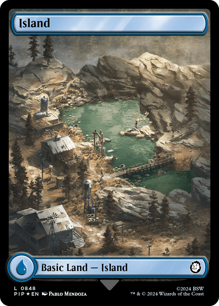 Island (0848) (Surge Foil) [Fallout] - Destination Retro