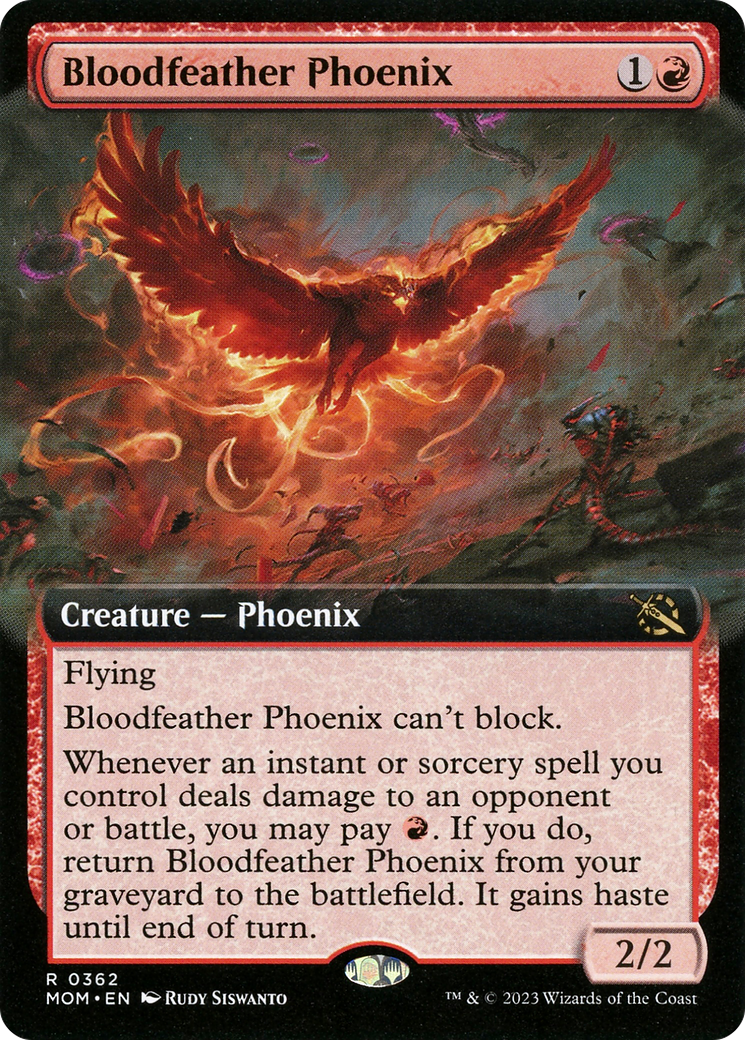 Bloodfeather Phoenix (Extended Art) [March of the Machine] - Destination Retro