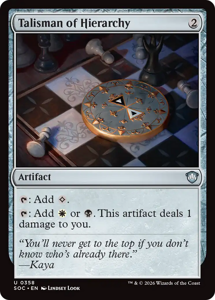 Talisman of Hierarchy [Secrets of Strixhaven Commander] - Destination Retro