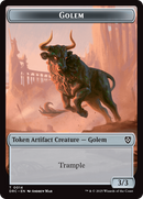 Golem (0014) // Thopter (0010) Double-Sided Token [Aetherdrift Tokens] - Destination Retro