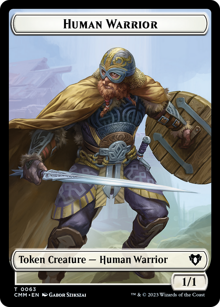 Human Warrior // Zombie Army Double-Sided Token [Commander Masters Tokens] - Destination Retro