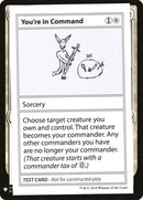 You're in Command [Mystery Booster Playtest Cards] - Destination Retro