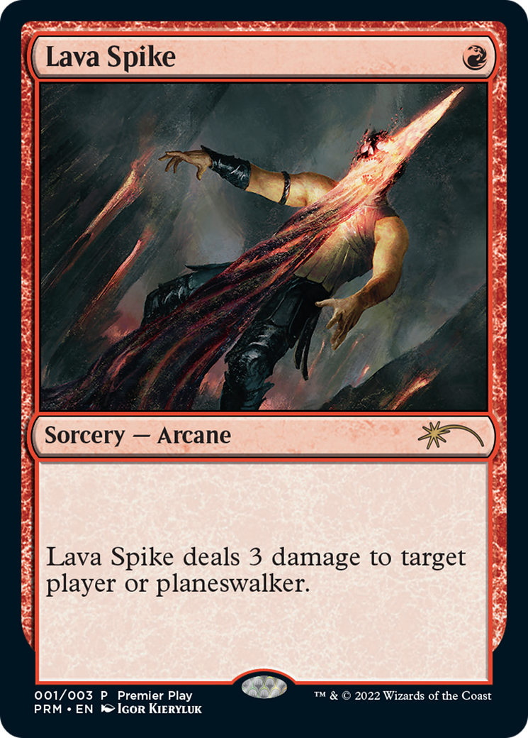 Lava Spike (Premier Play) [Pro Tour Promos] - Destination Retro