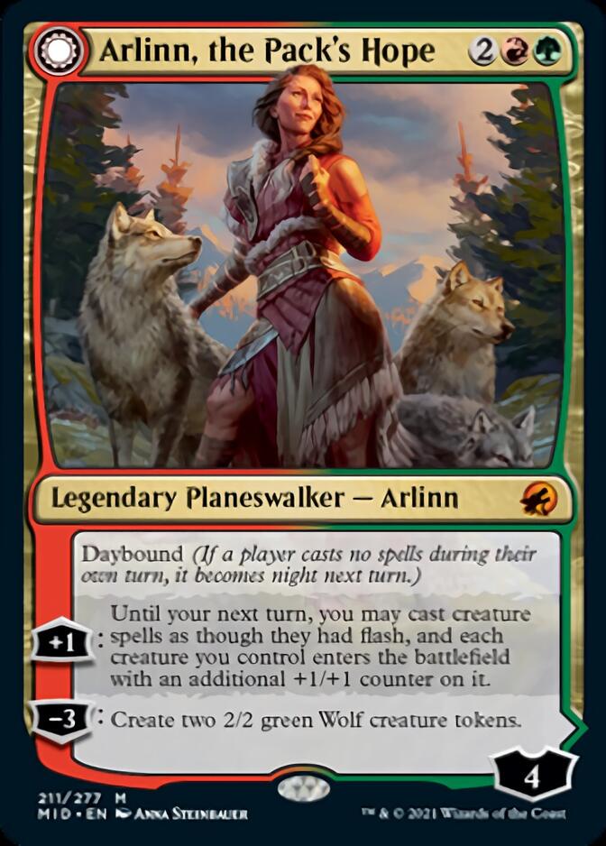 Arlinn, the Pack's Hope // Arlinn, the Moon's Fury [Innistrad: Midnight Hunt] - Destination Retro
