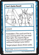 Can't Quite Recall [Mystery Booster 2 Playtest Cards] - Destination Retro