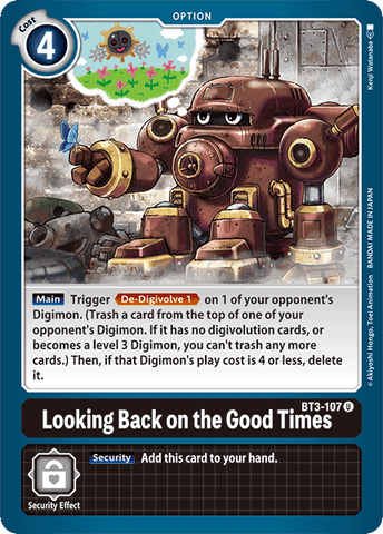 Looking Back on the Good Times [BT3-107] [Release Special Booster Ver.1.0] - Destination Retro