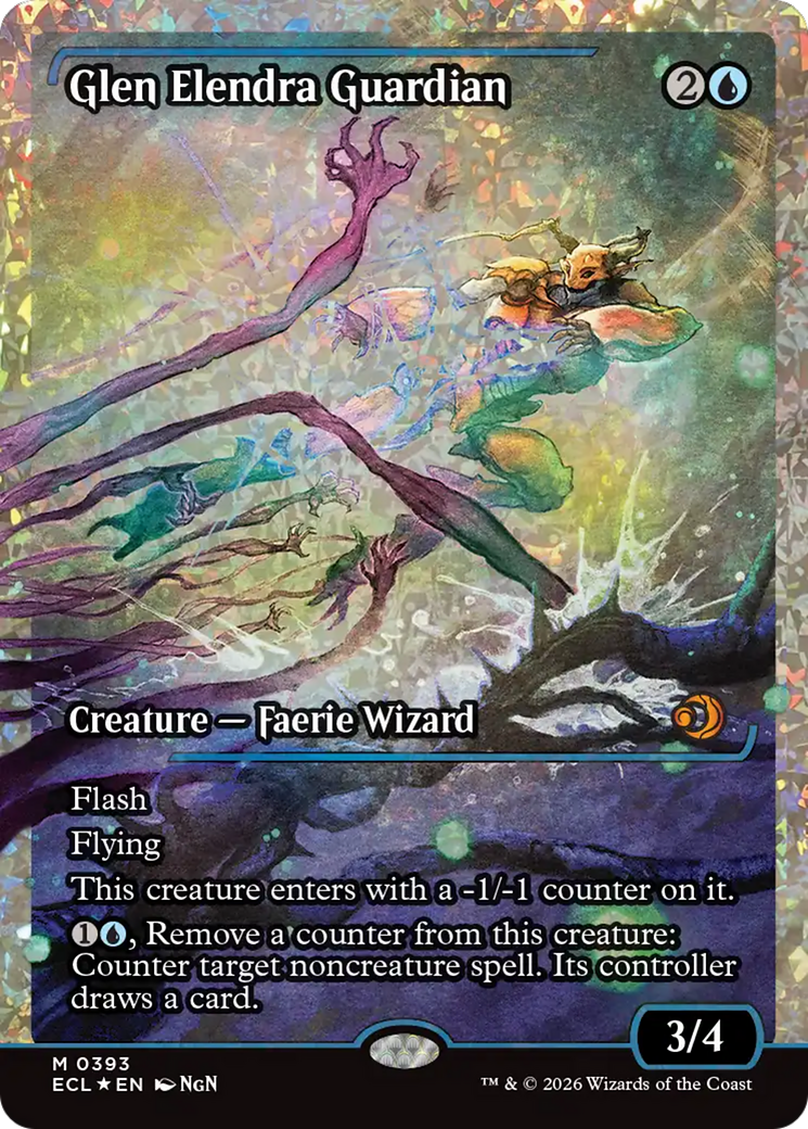 Glen Elendra Guardian (0393) (Showcase) (Fracture Foil) [Lorwyn Eclipsed] - Destination Retro