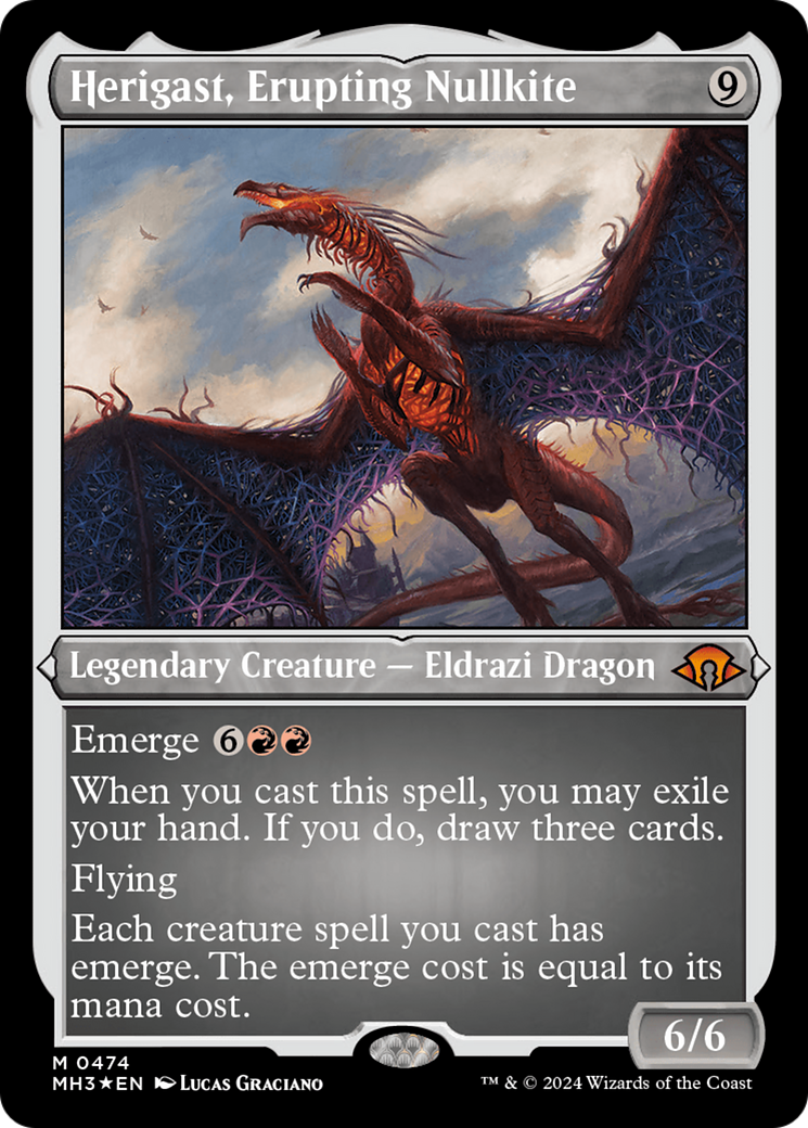 Herigast, Erupting Nullkite (Foil Etched) [Modern Horizons 3] - Destination Retro
