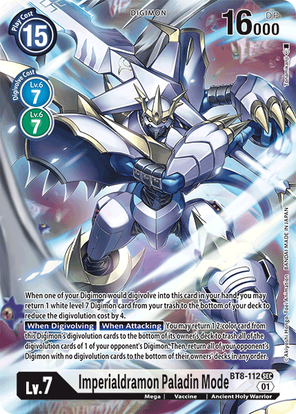 Imperialdramon: Paladin Mode [BT8-112] (Alternate Art) [New Awakening] - Destination Retro