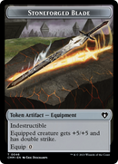 Servo // Stoneforged Blade Double-Sided Token [Commander Masters Tokens] - Destination Retro