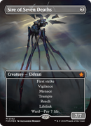 Sire of Seven Deaths (Borderless) (Mana Foil) [Foundations] - Destination Retro
