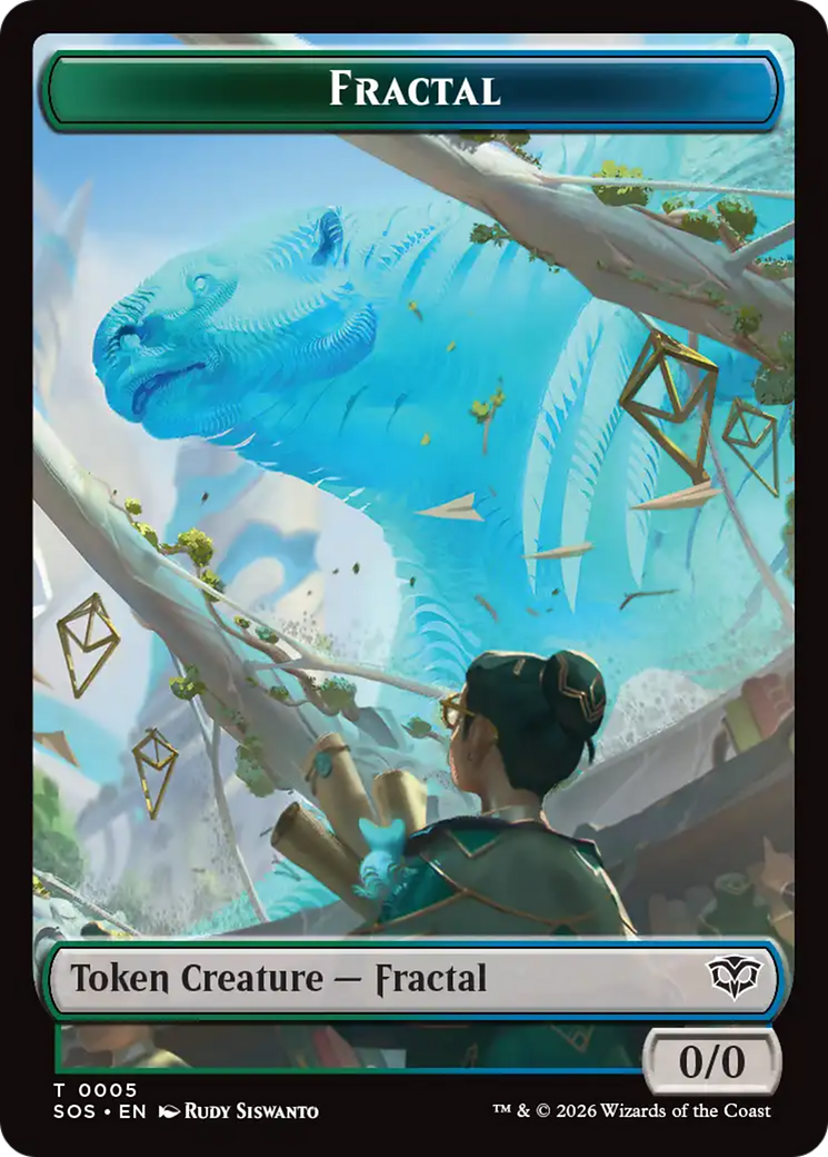 Boar // Fractal (0005) Double-Sided Token [Secrets of Strixhaven Commander Tokens] - Destination Retro