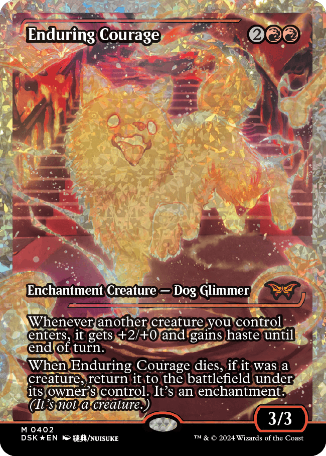 Enduring Courage (Japan Showcase Fracture Foil) [Duskmourn: House of Horror] - Destination Retro