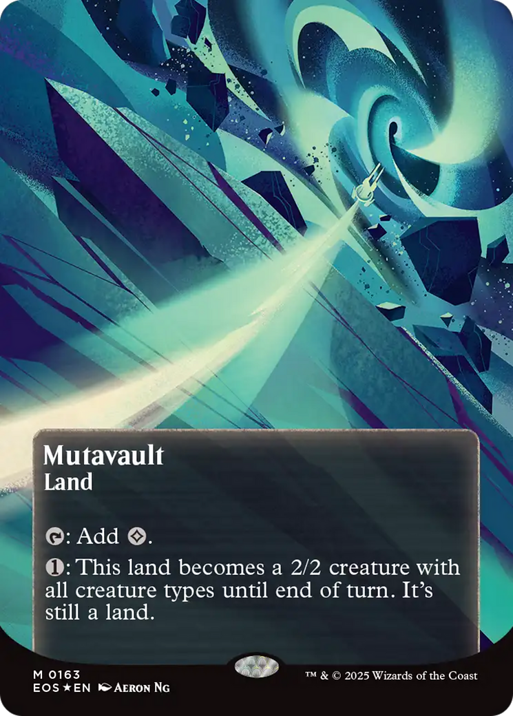 Mutavault (0163) (Borderless) (Galaxy Foil) [Edge of Eternities: Stellar Sights] - Destination Retro