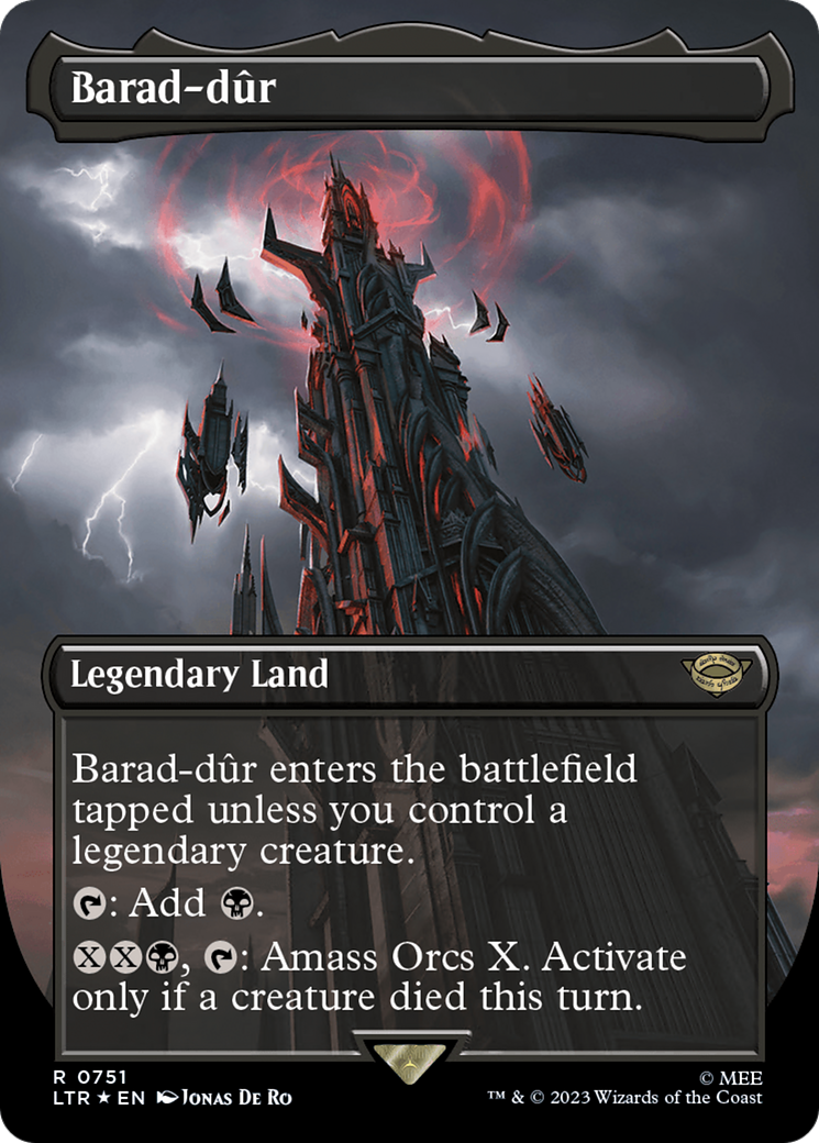 Barad-dur (0751) (Borderless) (Surge Foil) [The Lord of the Rings: Tales of Middle-Earth] - Destination Retro