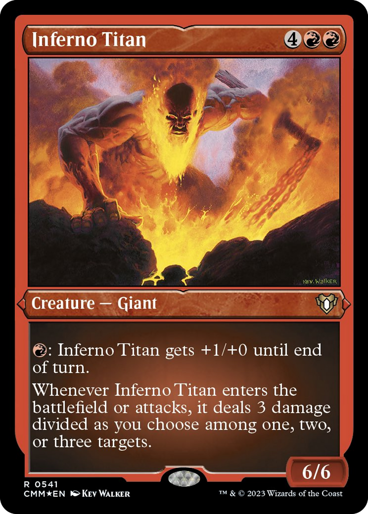 Inferno Titan (Foil Etched) [Commander Masters] - Destination Retro