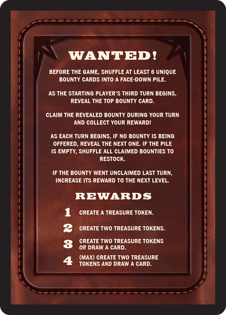 Bounty: Miron Tillas Jr. // Bounty Rules Double-Sided Token [Outlaws of Thunder Junction Commander Tokens] - Destination Retro