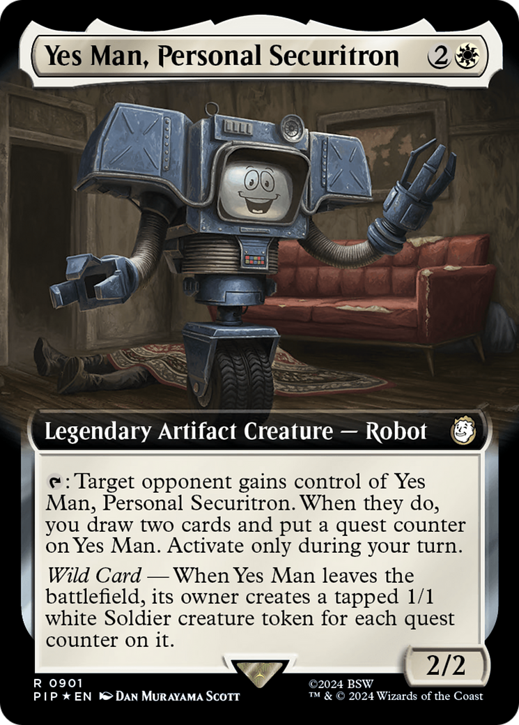 Yes Man, Personal Securitron (Extended Art) (Surge Foil) [Fallout] - Destination Retro