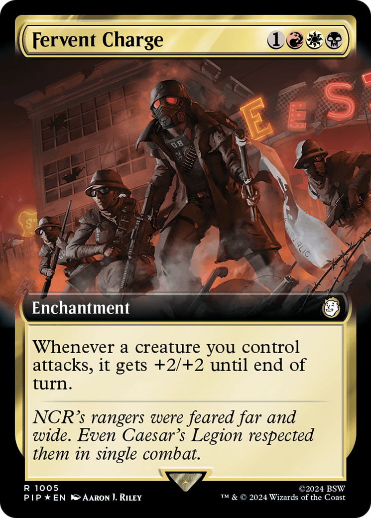 Fervent Charge (Extended Art) (Surge Foil) [Fallout] - Destination Retro