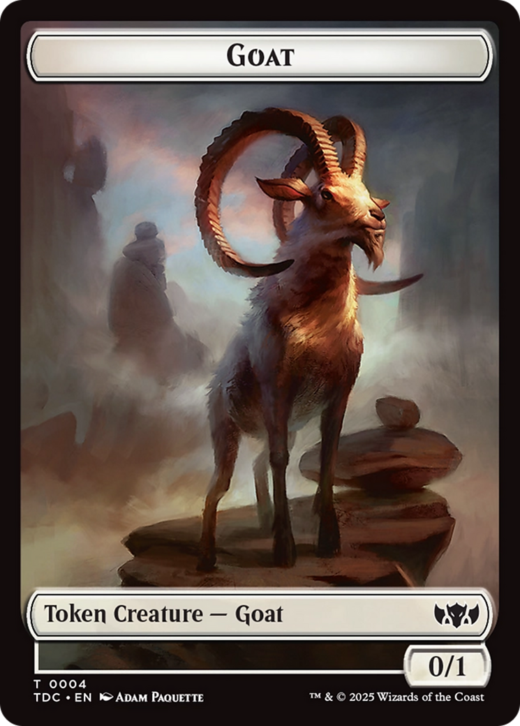 Plant // Goat Double-Sided Token [Tarkir: Dragonstorm Commander Tokens] - Destination Retro