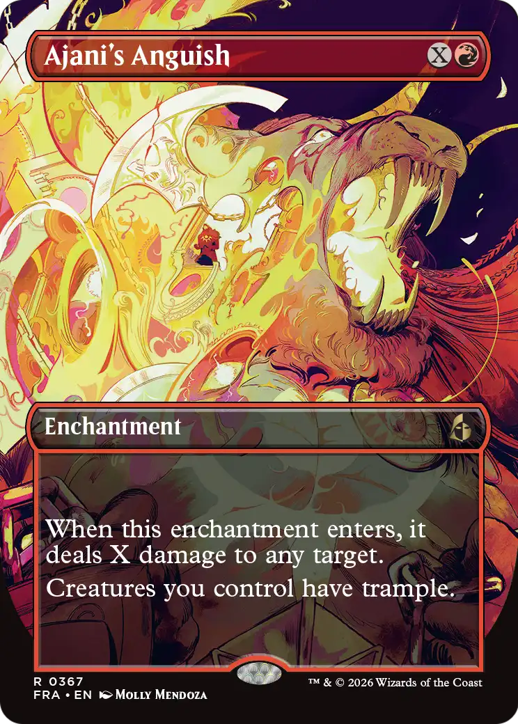 Ajani's Anguish (Borderless) [Reality Fracture] - Destination Retro