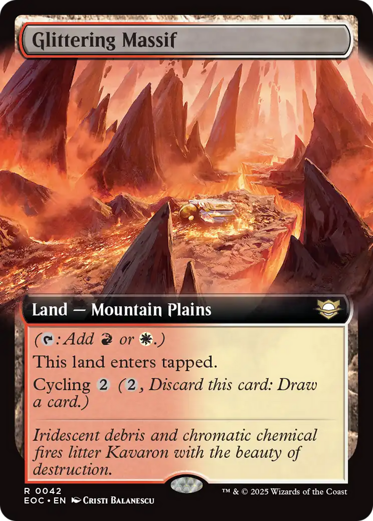 Glittering Massif (Extended Art) [Edge of Eternities Commander] - Destination Retro