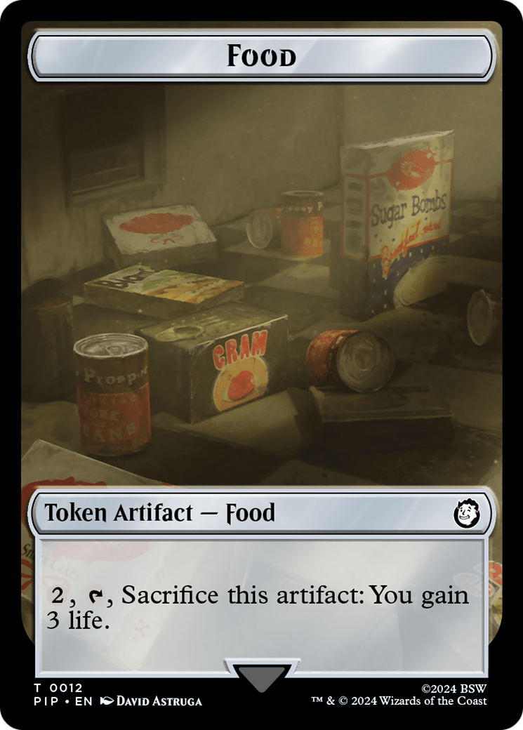 Food (0012) // Human Soldier Double-Sided Token [Fallout Tokens] - Destination Retro