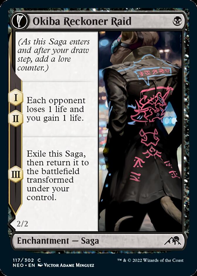 Okiba Reckoner Raid // Nezumi Road Captain [Kamigawa: Neon Dynasty] - Destination Retro