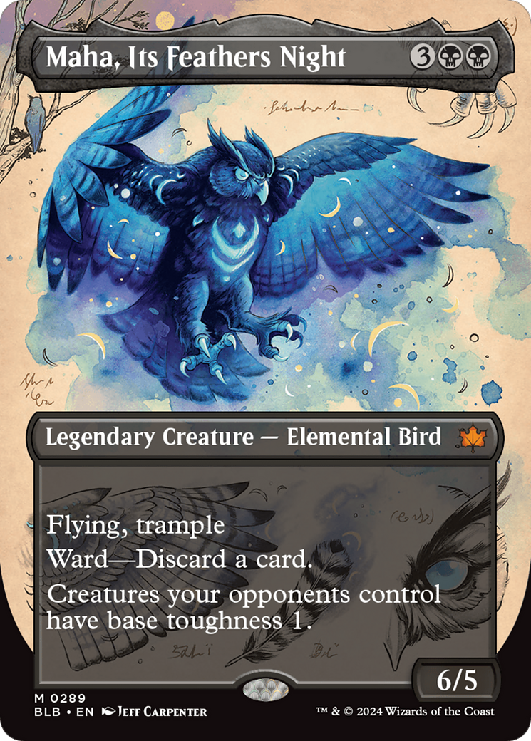 Maha, Its Feather Night (Borderless) [Bloomburrow] - Destination Retro